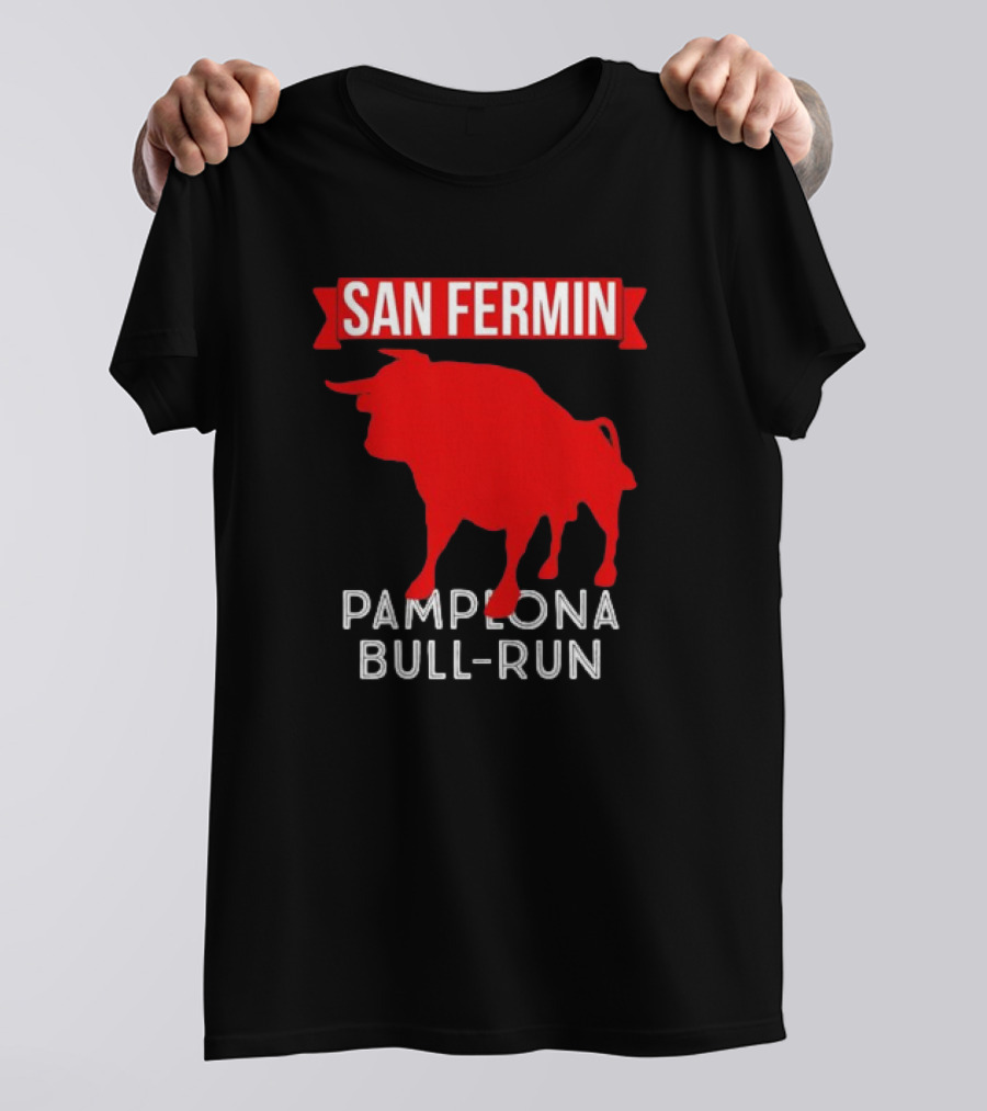 San Fermin Pamplona Bull Run Spain Festival Red Bull T-Shirt
