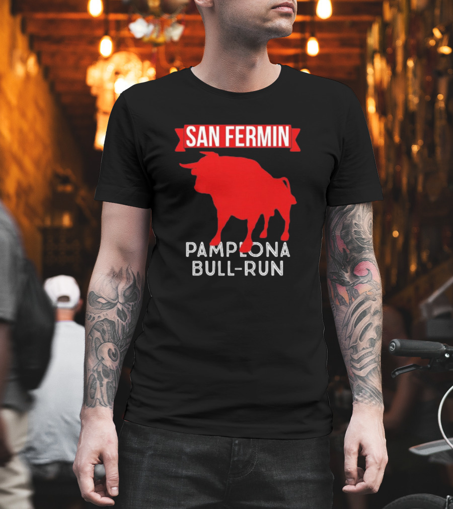 San Fermin Pamplona Bull Run Spain Festival Red Bull T-Shirt