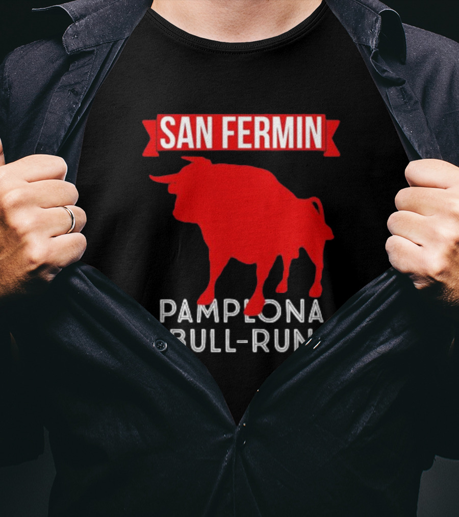 San Fermin Pamplona Bull Run Spain Festival Red Bull T-Shirt