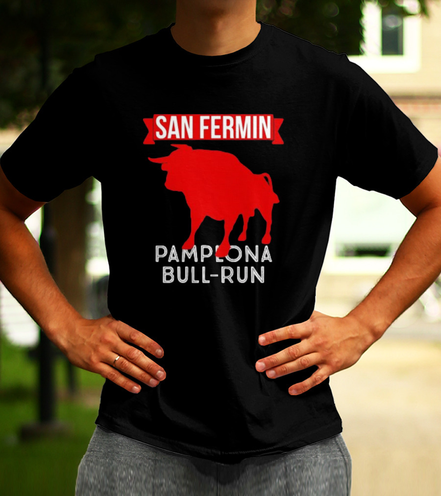 San Fermin Pamplona Bull Run Spain Festival Red Bull T-Shirt