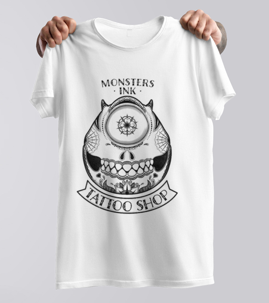 Monsters Ink Mike Tattoo Shop Cyclops Skull T-Shirt