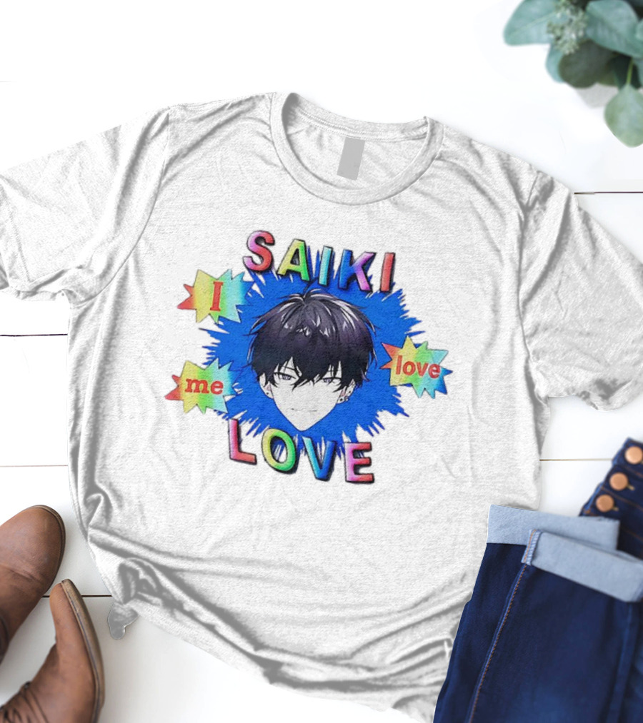 Saiki I Love Me Love Colorful Anime T-Shirt