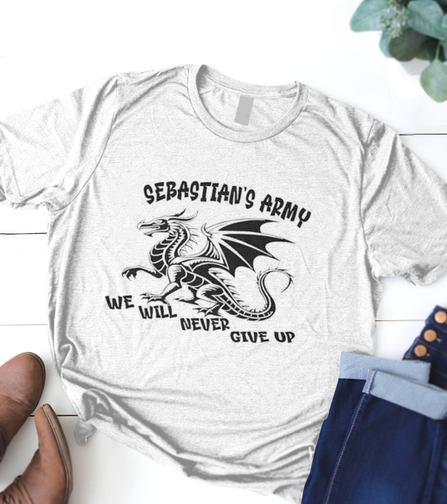 Sebastian's Army We Will Never Give Up Dragon T-Shirt