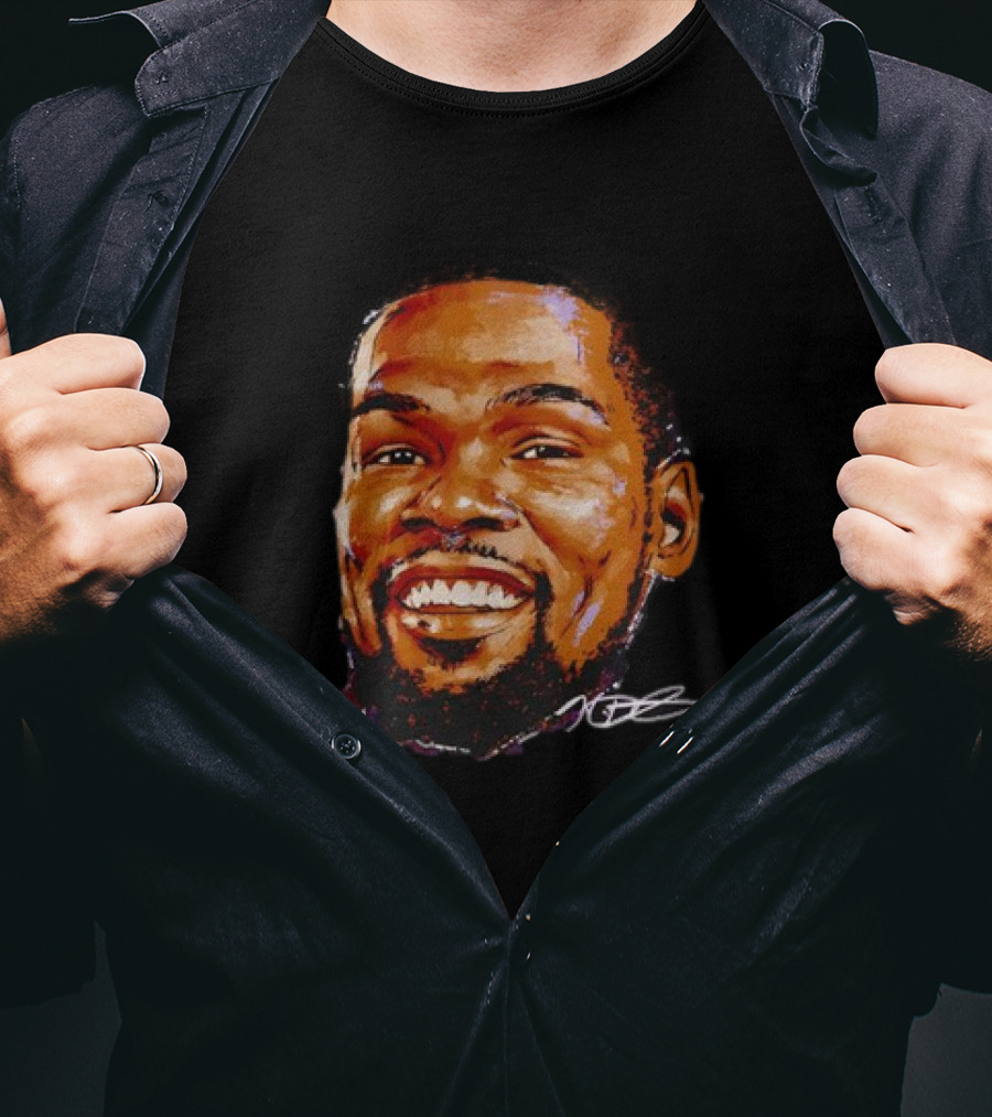 Kevin Durant Phoenix Basketball Face Signature T-Shirt