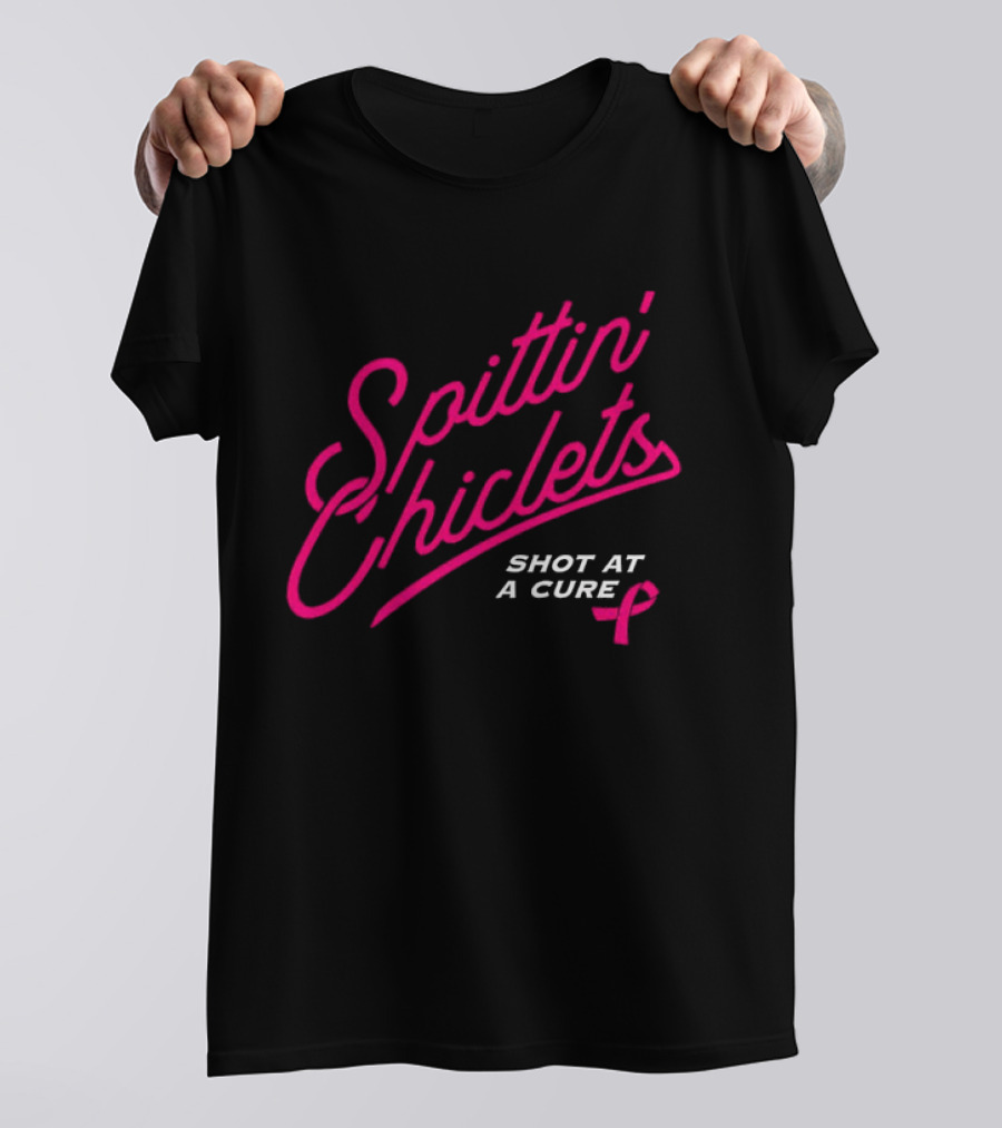 Spittin Chiclets Shot At A Cure Breast Cancer Awareness Collaboration T-Shirt