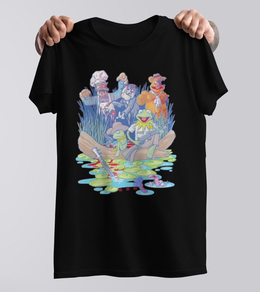 Walking Dead Muppets Parody Swamp Boat Adventure T-Shirt