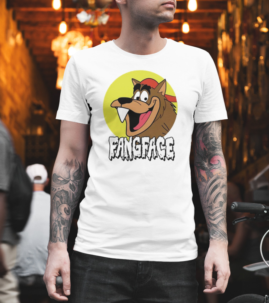 Fangface Cartoon Logo Meme T-Shirt
