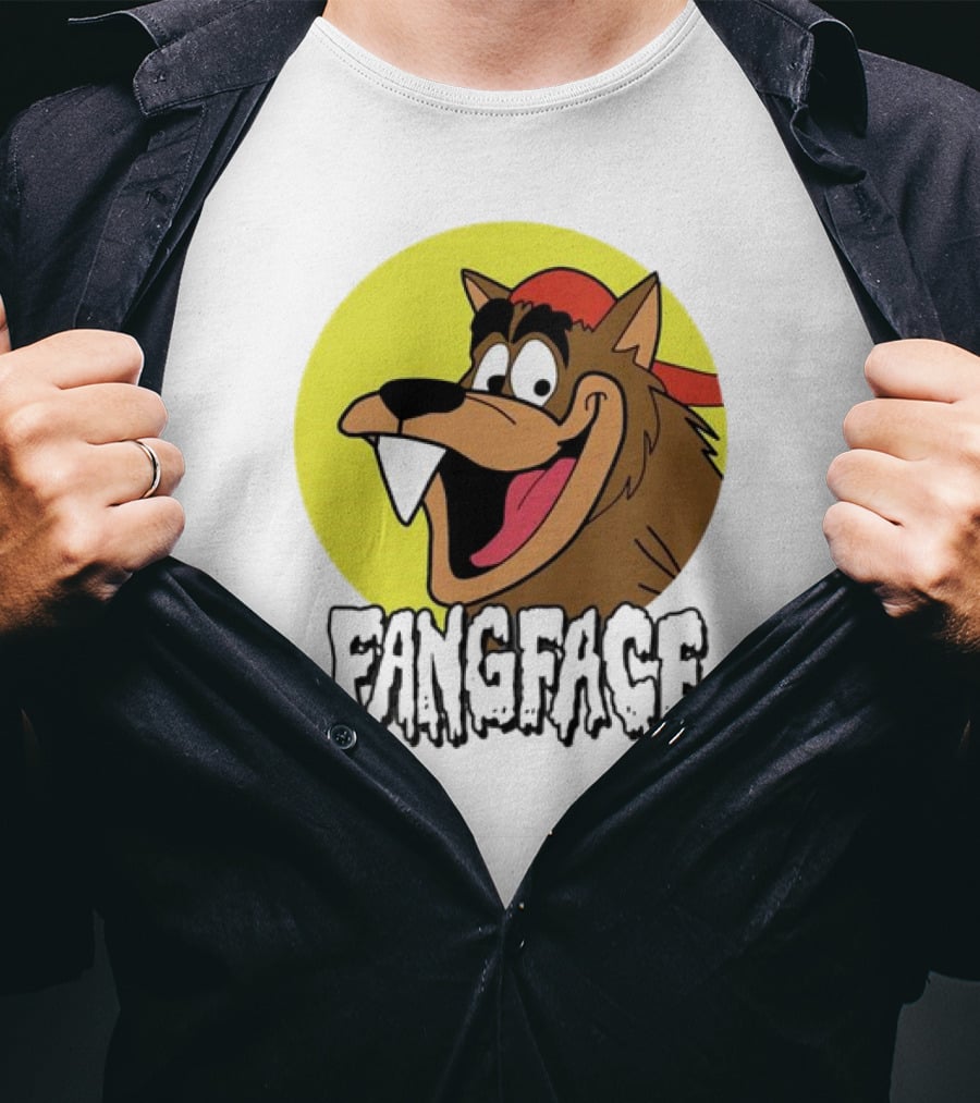 Fangface Cartoon Logo Meme T-Shirt