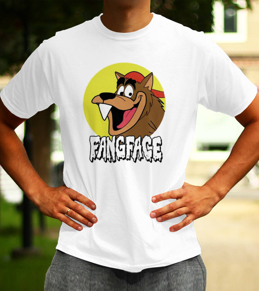 Fangface Cartoon Logo Meme T-Shirt