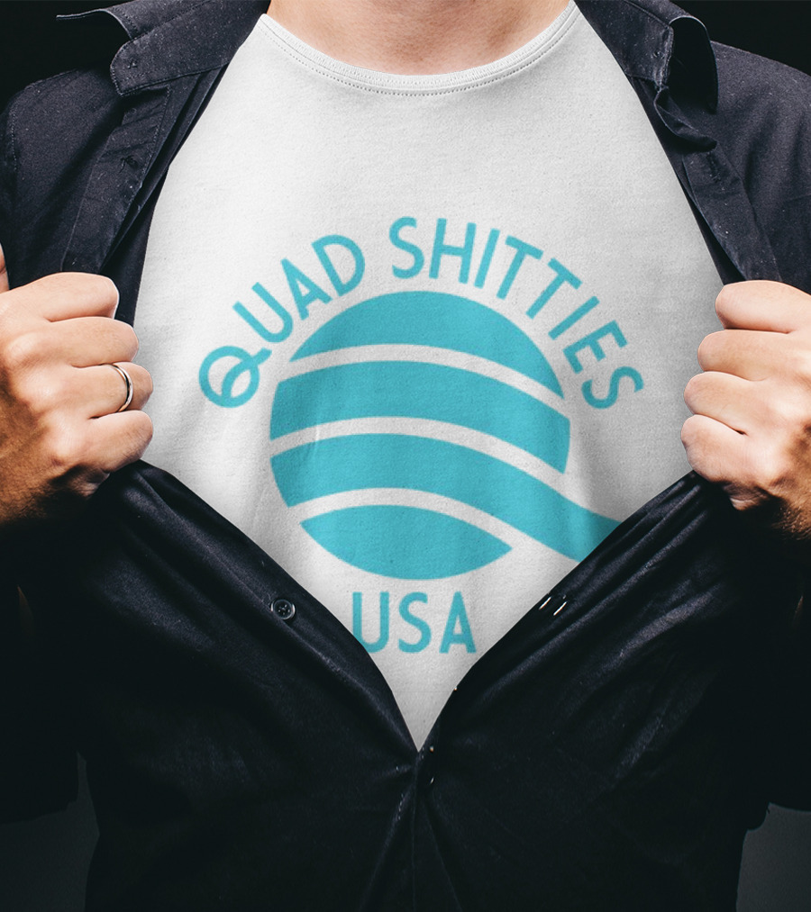 Quad Shitties USA Wavy T-Shirt