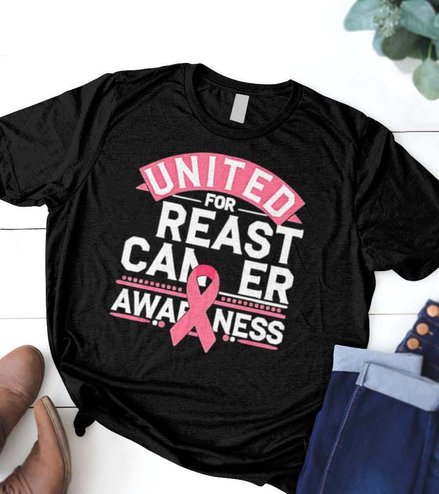 United For Breast Cancer Awareness Pink T-Shirt