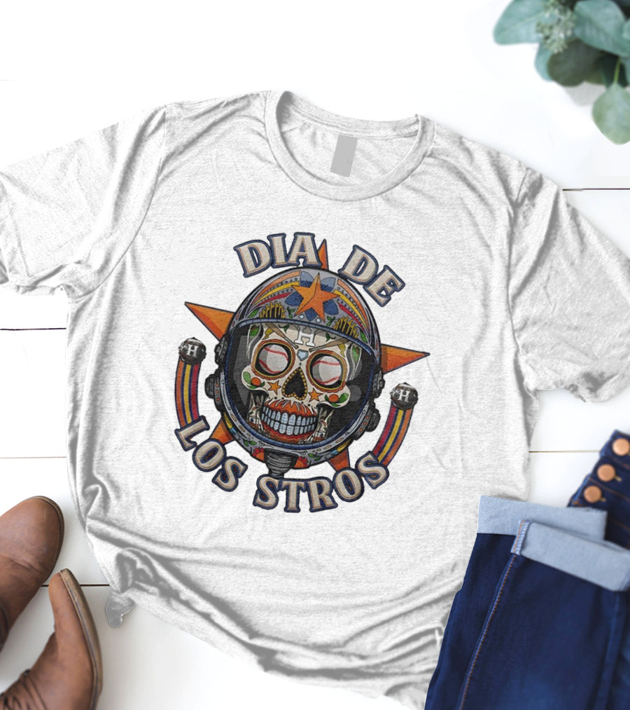 Día De Los Stros Sugar Skull Houston Astros T-Shirt