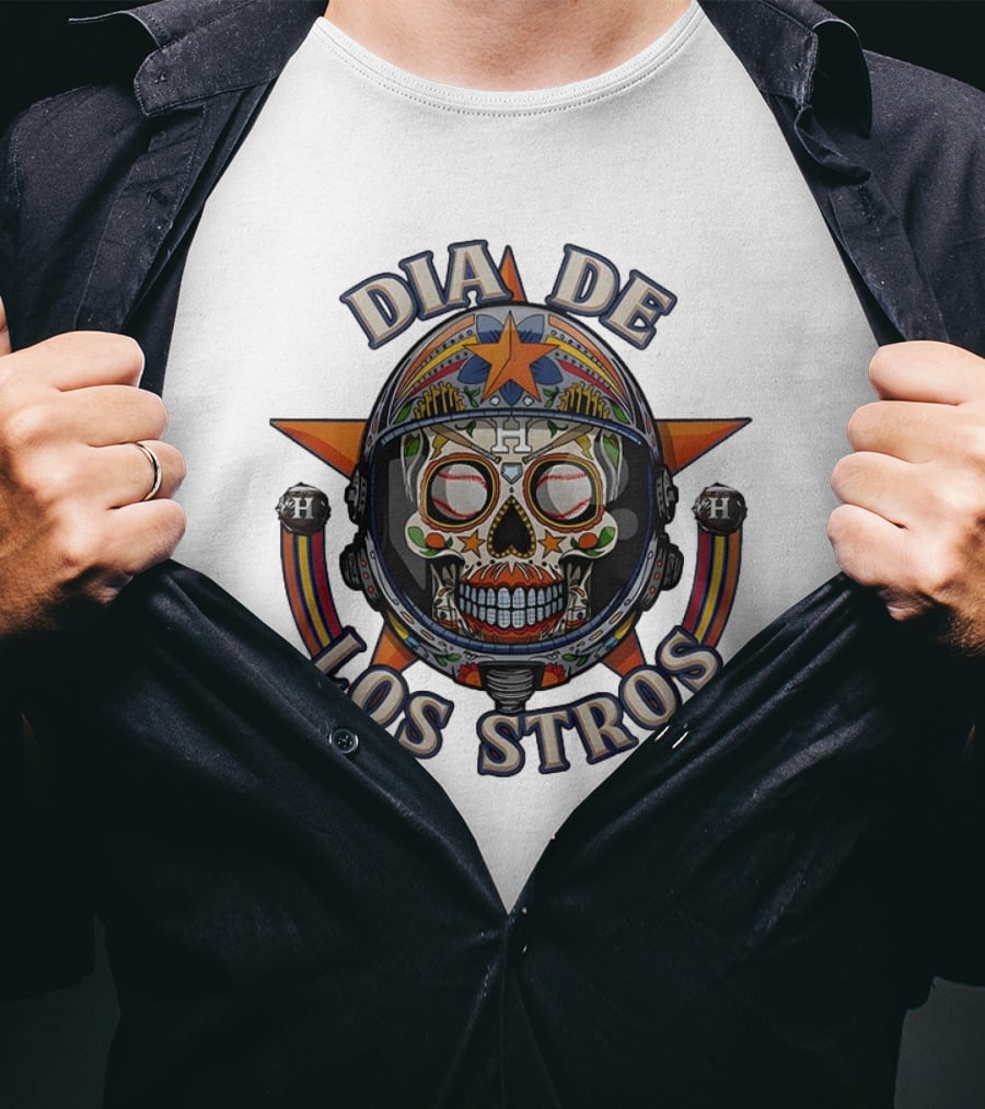 Día De Los Stros Sugar Skull Houston Astros T-Shirt
