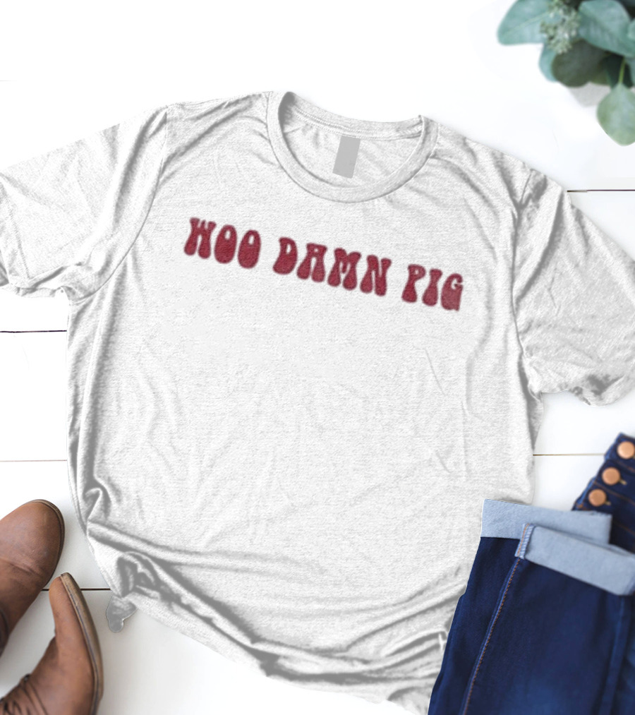 Woo Damn Pig Razorback Cheer T-Shirt