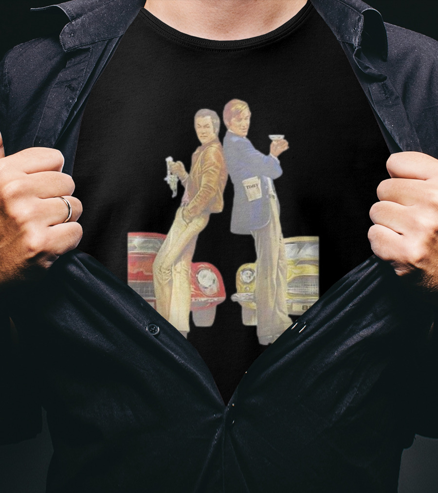 Retro The Persuaders Vintage TV Series Classic Cool Style With Cars T-Shirt