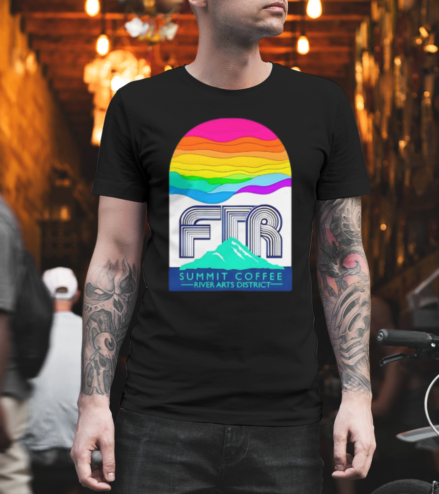Summit Coffee River Arts District FTR Rainbow Arch Mountain Available Until October 31st, T-Shirt