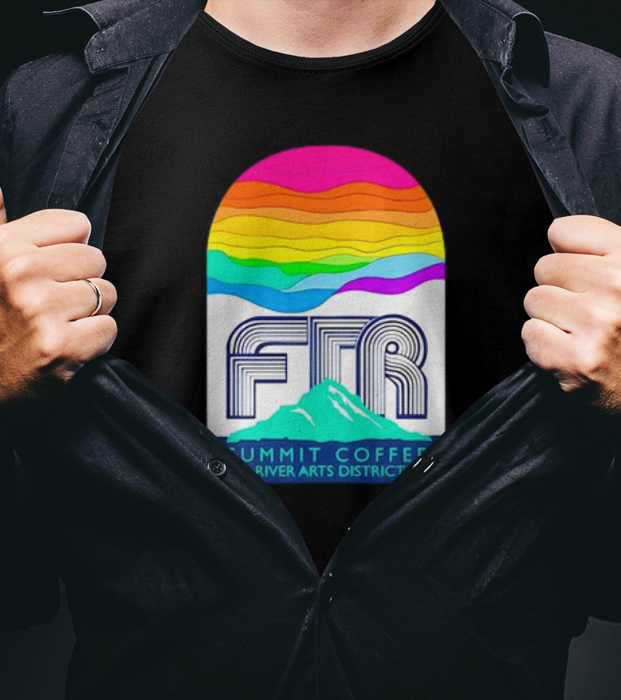 Summit Coffee River Arts District FTR Rainbow Arch Mountain Available Until October 31st, T-Shirt