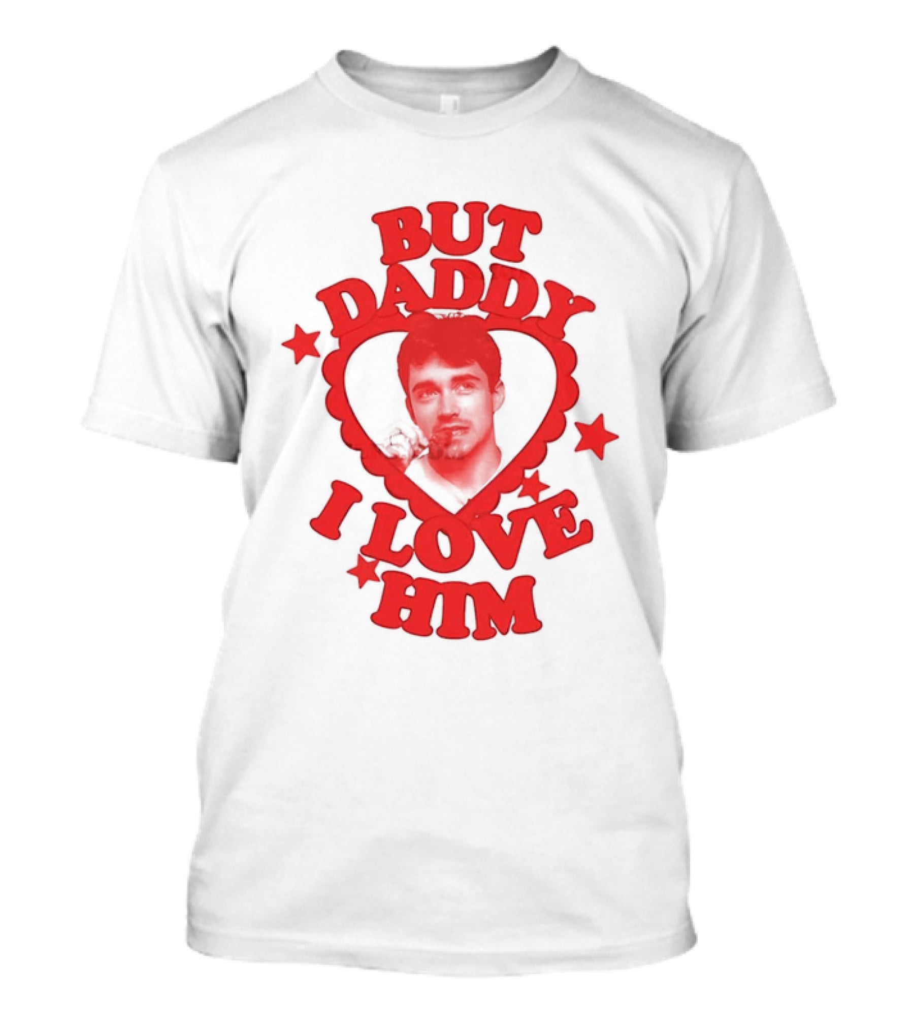 Charles Leclerc But Daddy I Love Him Heart Frame With Red Stars T-Shirt
