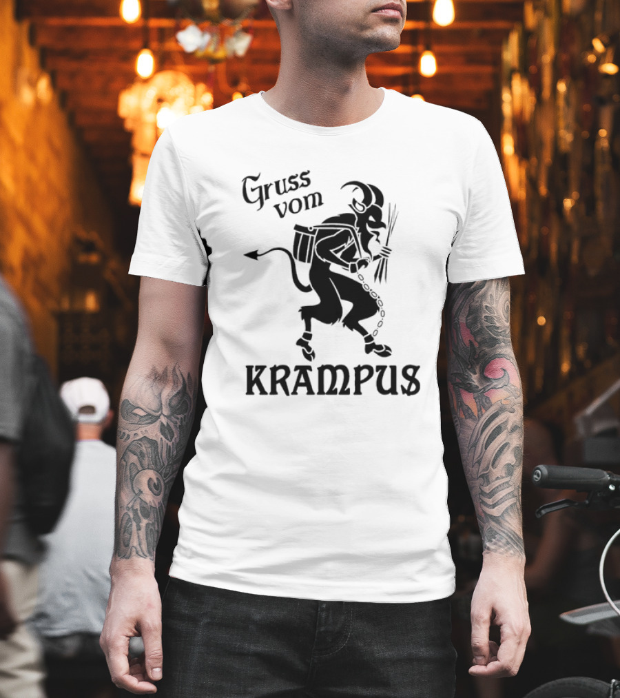 Gruss Vom Krampus Krampus Christmas Holiday Greetings T-Shirt