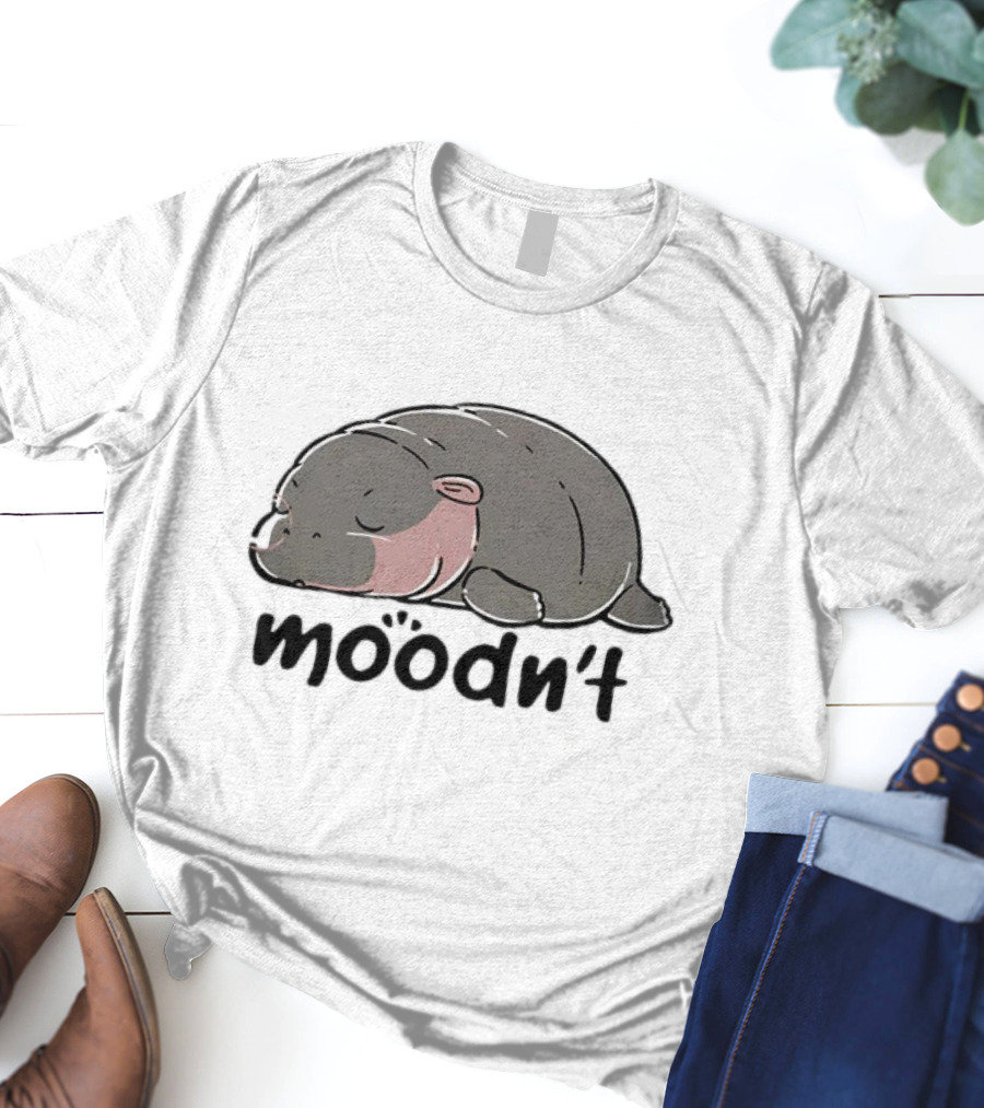 Moo Deng The Hippopotamus Moodn’t Sleeping Mood T-Shirt