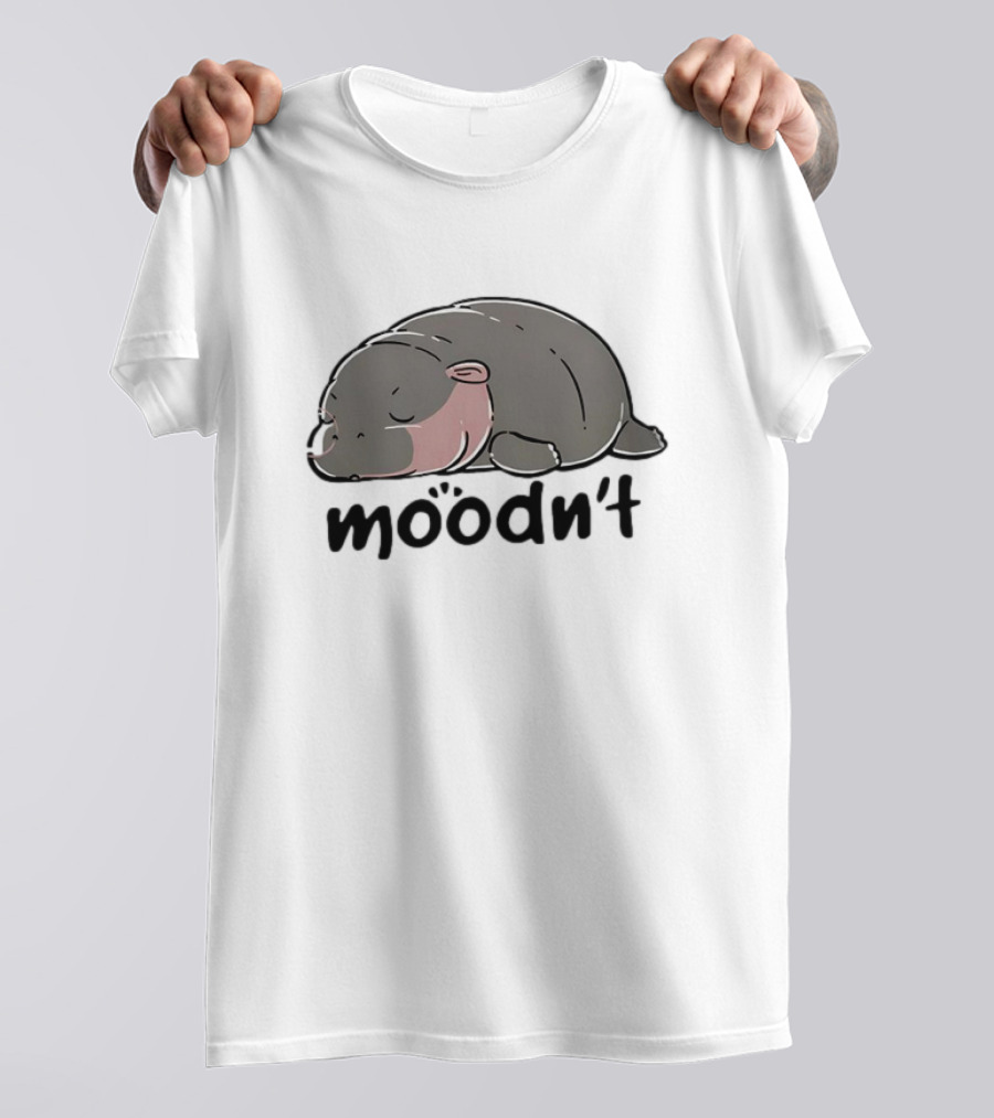 Moo Deng The Hippopotamus Moodn’t Sleeping Mood T-Shirt