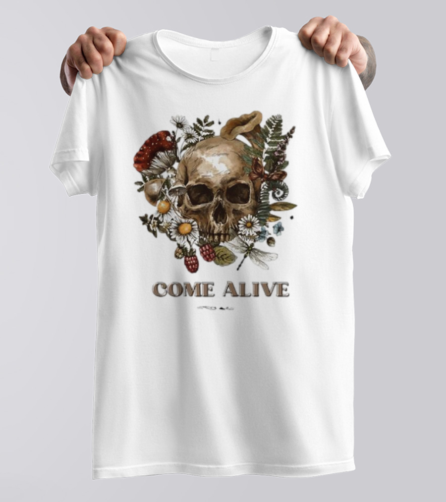 Come Alive Skull Ezekiel 37 Vintage Floral Elements T-Shirt
