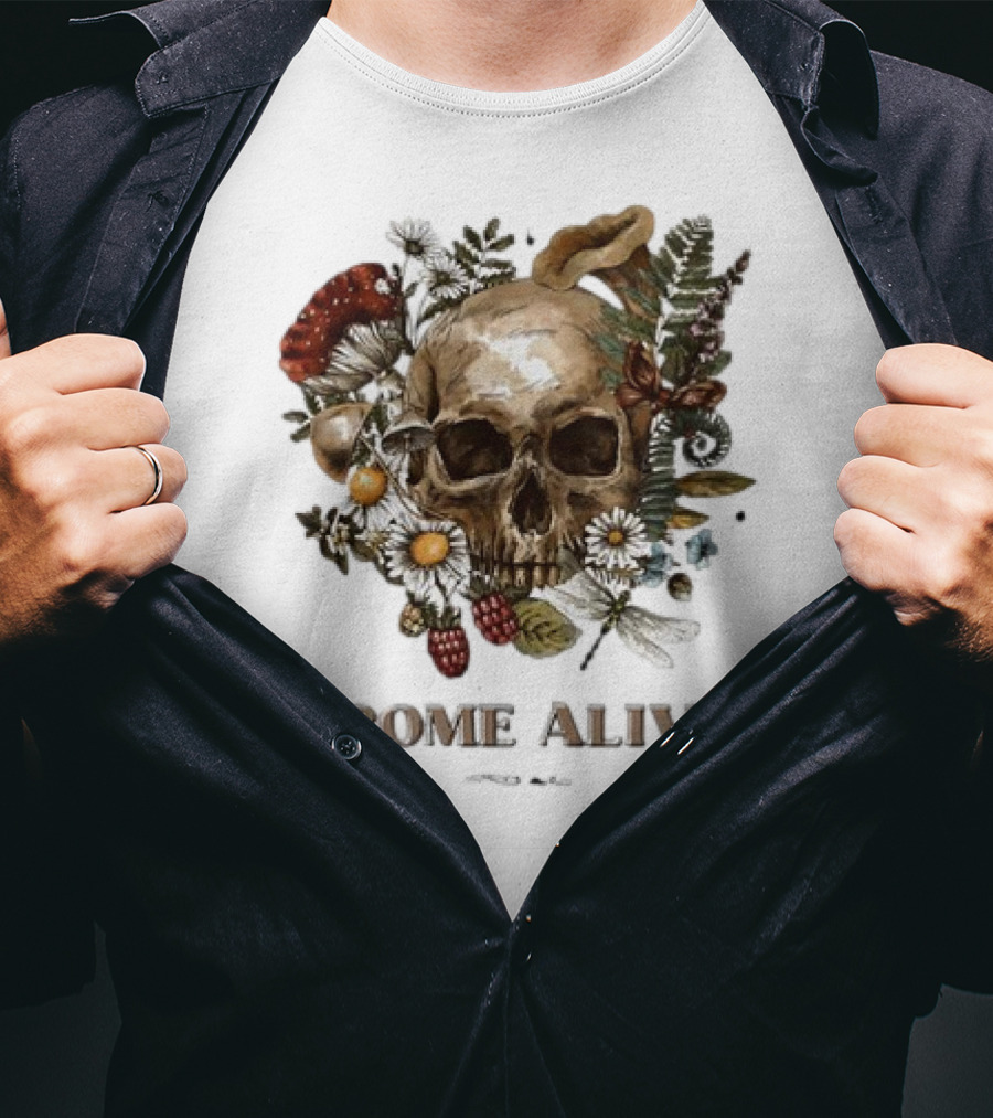 Come Alive Skull Ezekiel 37 Vintage Floral Elements T-Shirt