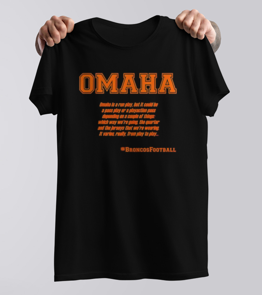 Omaha Audible Peyton Manning Broncos Football Definition T-Shirt