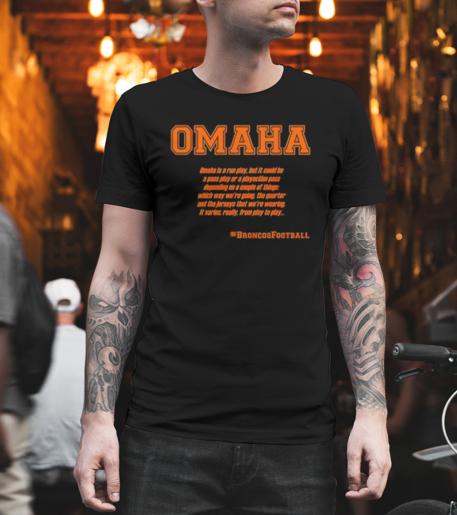 Omaha Audible Peyton Manning Broncos Football Definition T-Shirt
