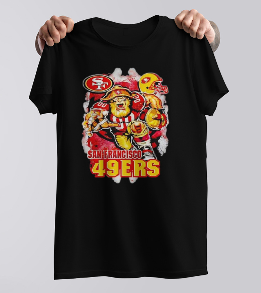 San Francisco 49ers NFL Fierce Lion Mascot Graphic For Fans T-Shirt