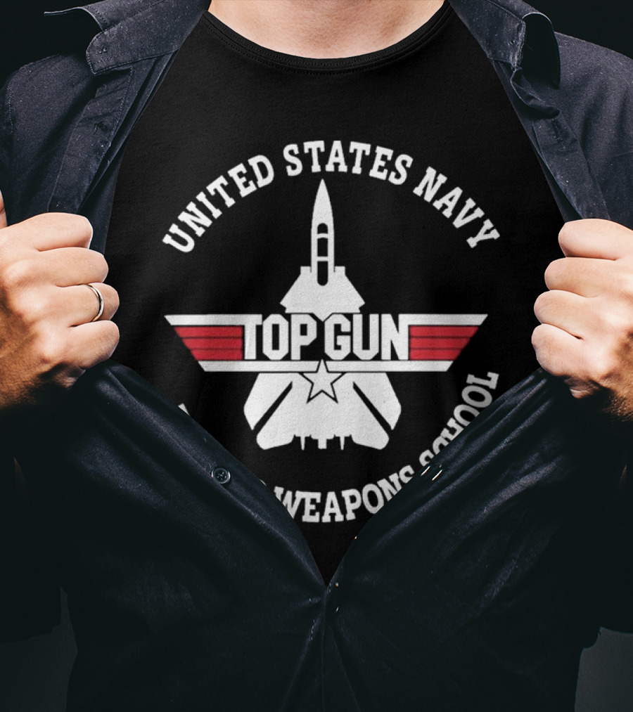 United States Navy Fighter Weapons School Top Gun Jet Emblem T-Shirt