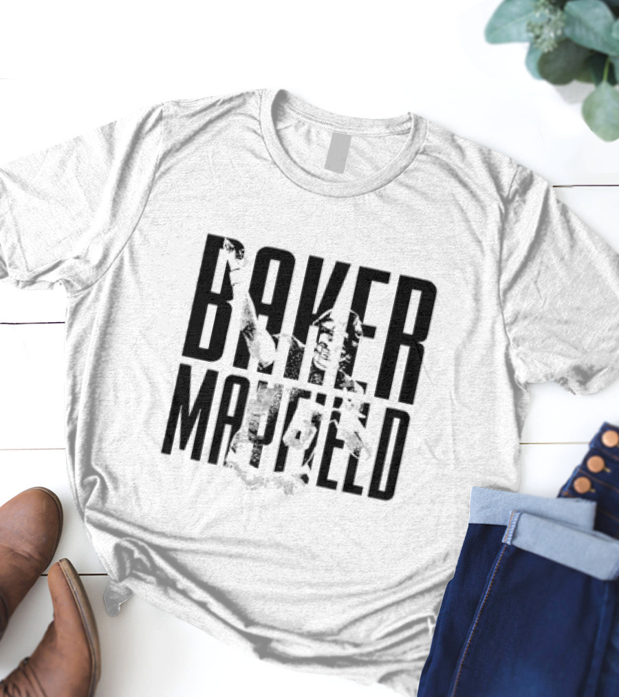 Baker Mayfield Tampa Bay Football Overlay Text T-Shirt