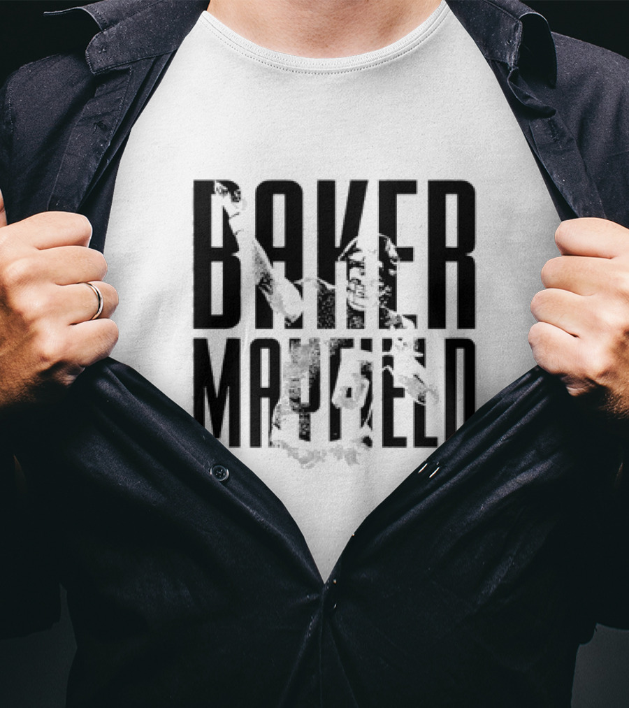 Baker Mayfield Tampa Bay Football Overlay Text T-Shirt