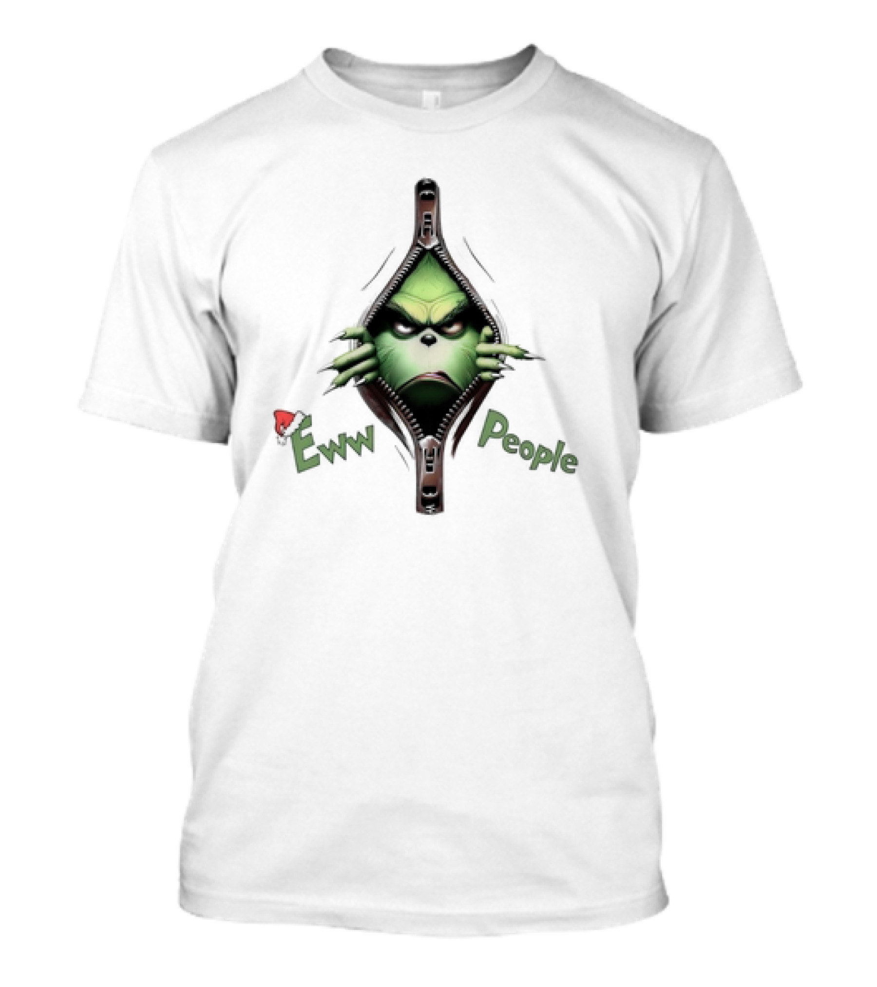 Grinch Eww People Zipper Funny Christmas T-Shirt