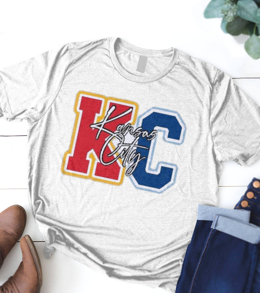 Kansas City Chiefs Royals Red Blue KC Kansas City T-Shirt