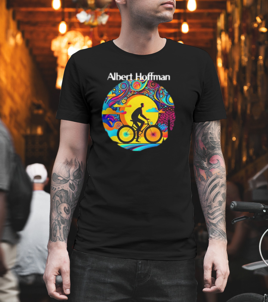 Albert Hoffman Bicycle Day Psychedelic Art Retro T-Shirt