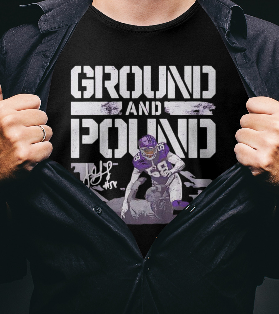 Ground And Pound Jonathan Greenard Minnesota Vikings NFL Vintage Football T-Shirt