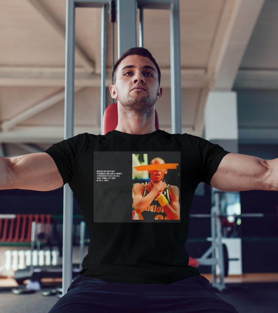 Reggie Miller Choke Gesture MSG 4 Pennsylvania Plaza June 1 1994 T-Shirt