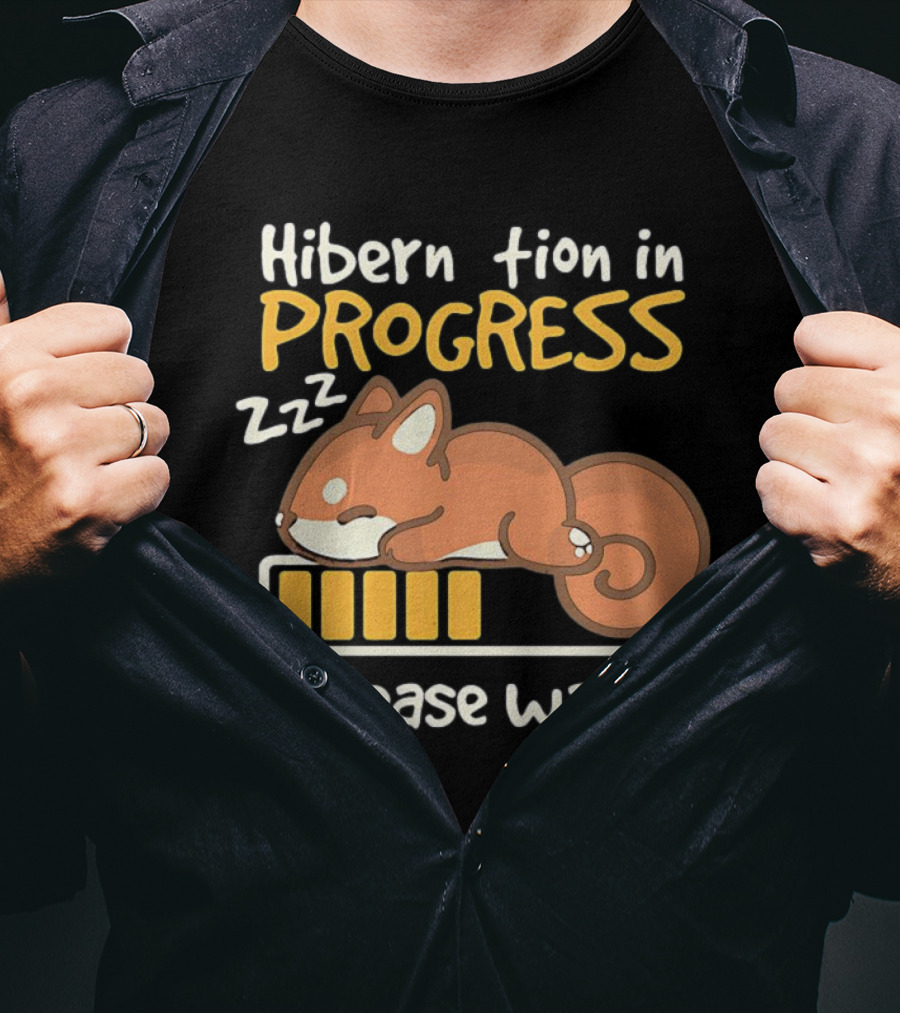 Hibernation In Progress Zzz Please Wait T-Shirt