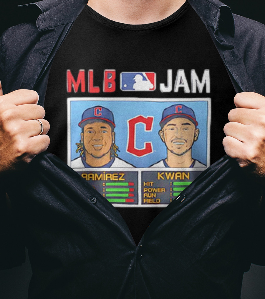 José Ramírez Steven Kwan Cleveland Guardians MLB Jam Vintage T-Shirt