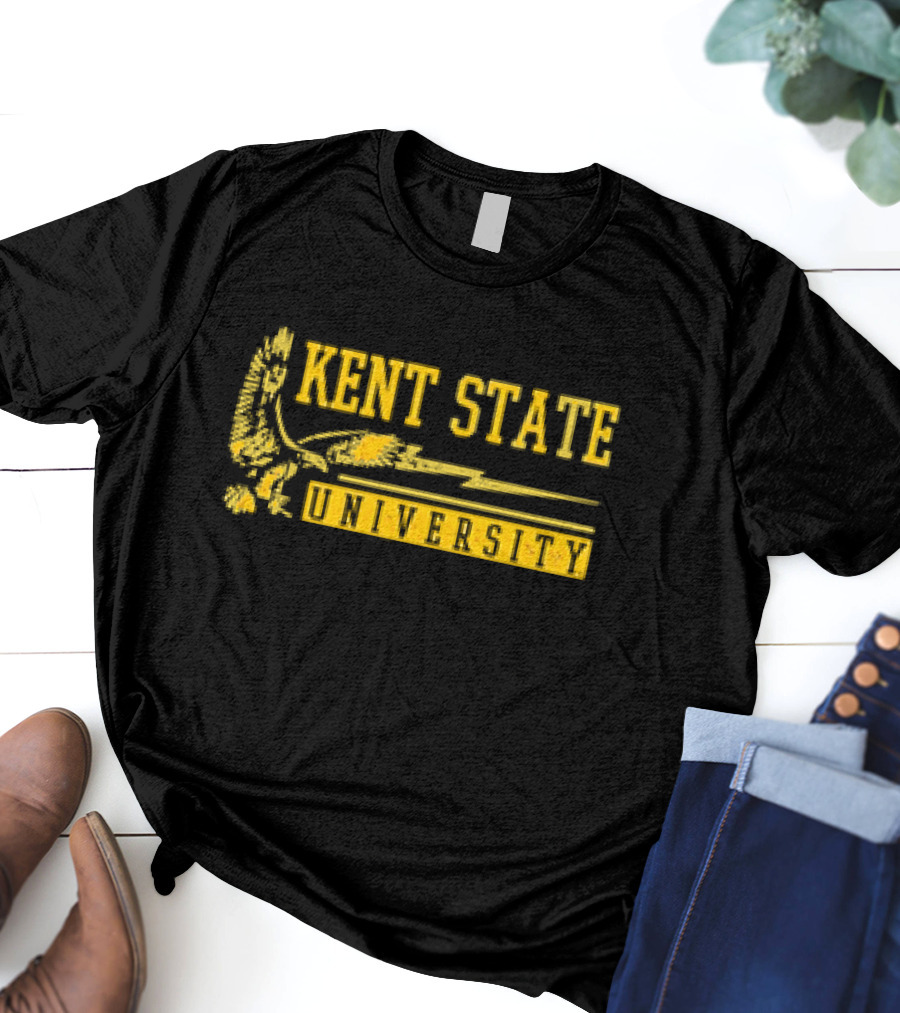 Kent State University Golden Eagles Lightning Bolt T-Shirt