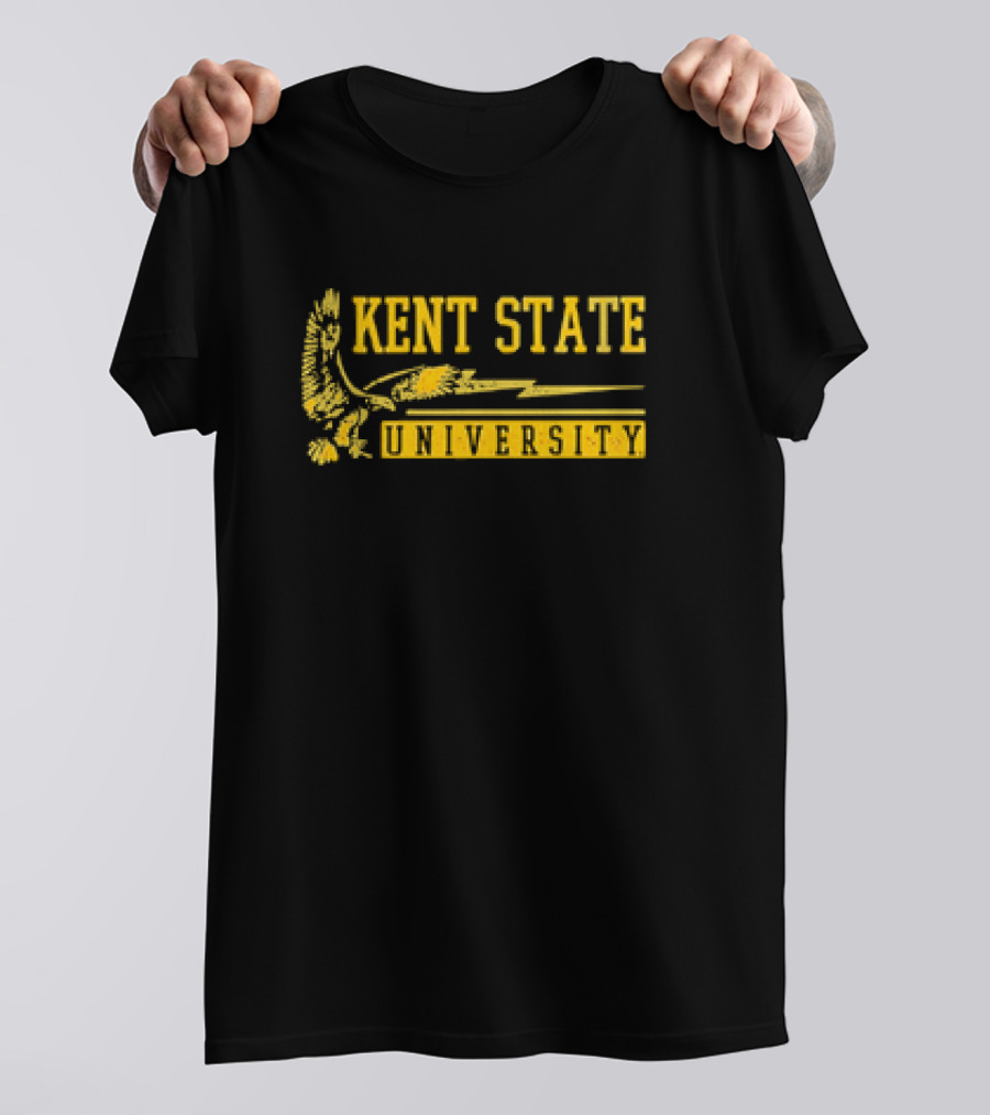 Kent State University Golden Eagles Lightning Bolt T-Shirt