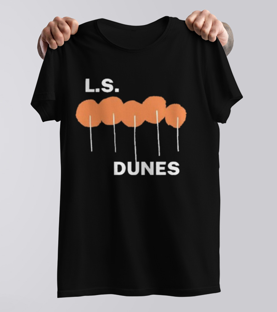 Ls Dunes Poppies Orange Circle T-Shirt