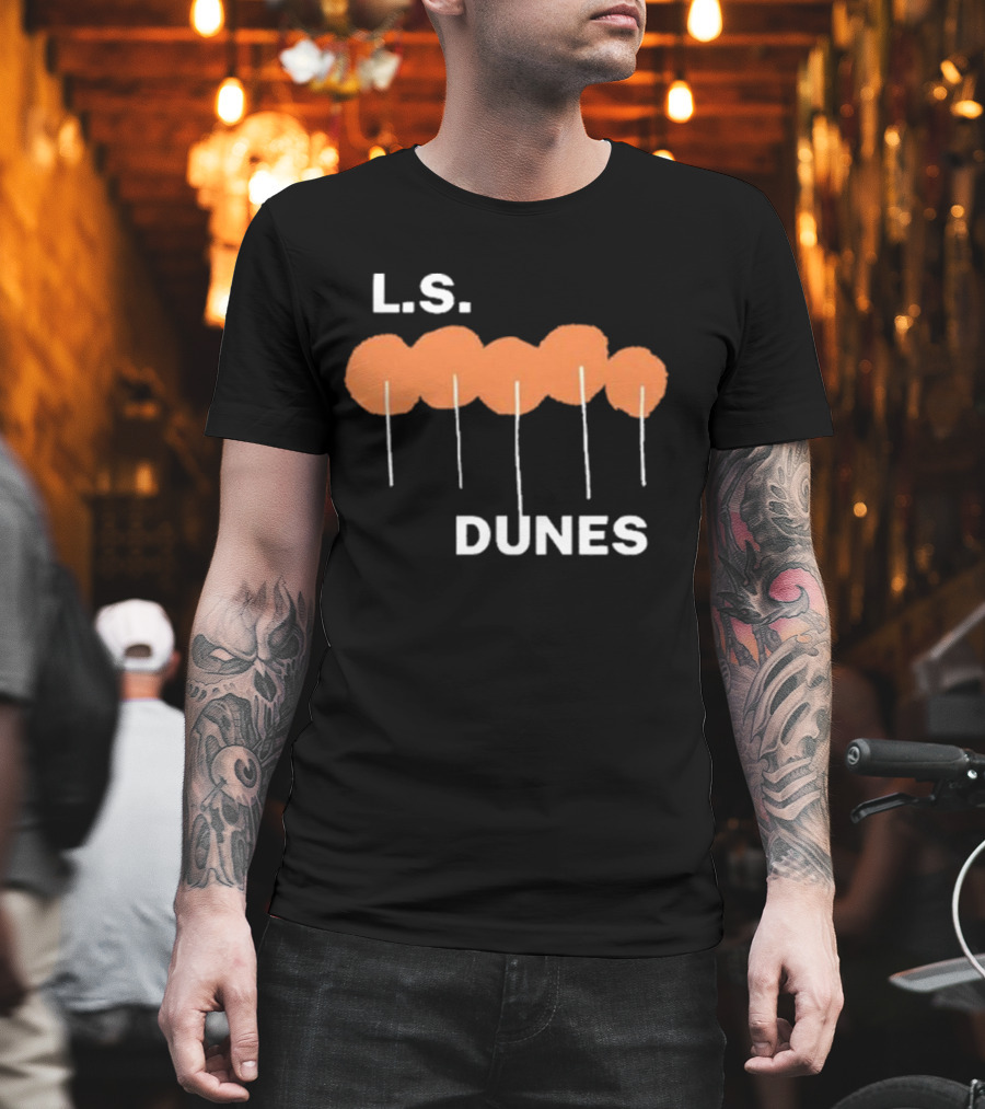 Ls Dunes Poppies Orange Circle T-Shirt
