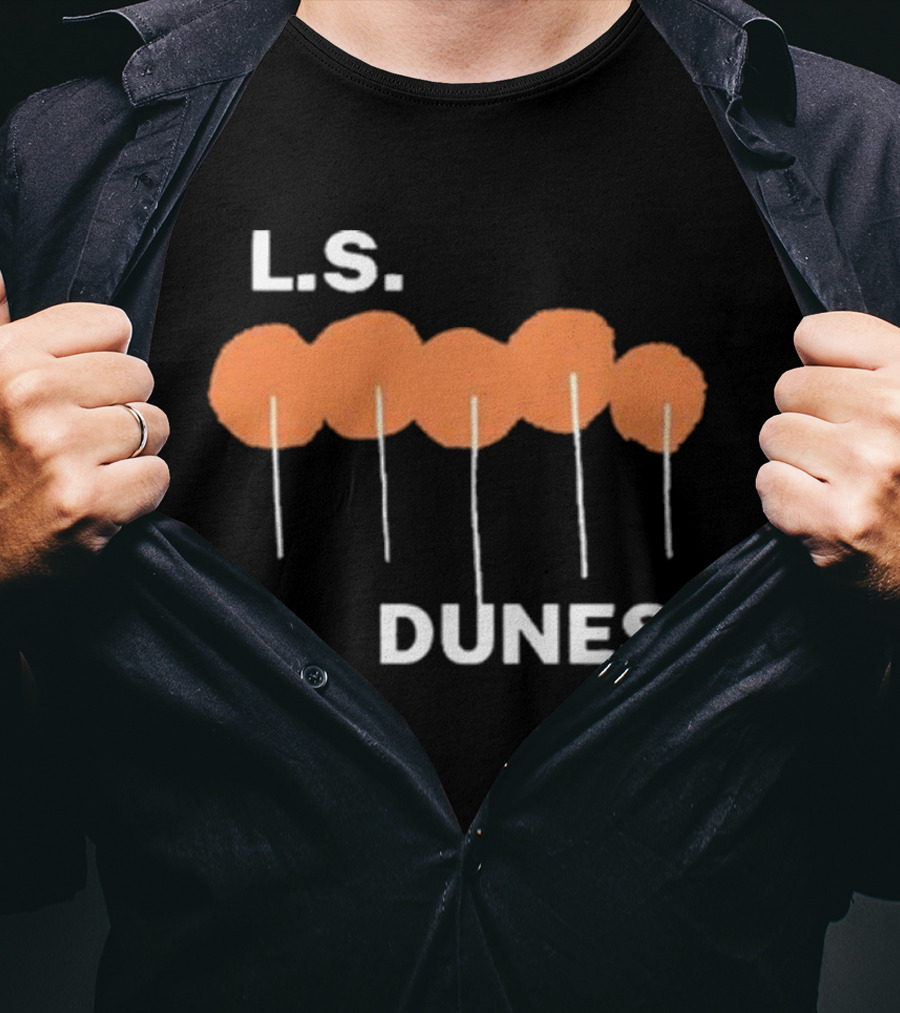 Ls Dunes Poppies Orange Circle T-Shirt