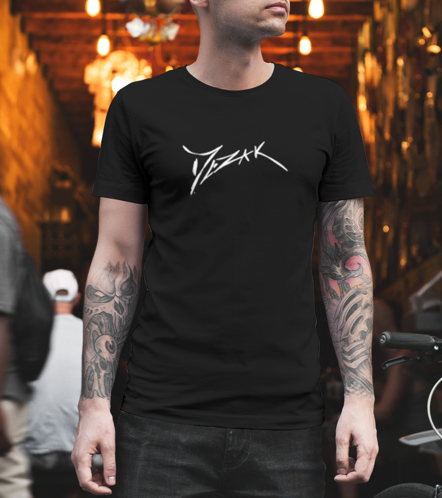 Mezak Signature Logo Black And White High Contrast T-Shirt