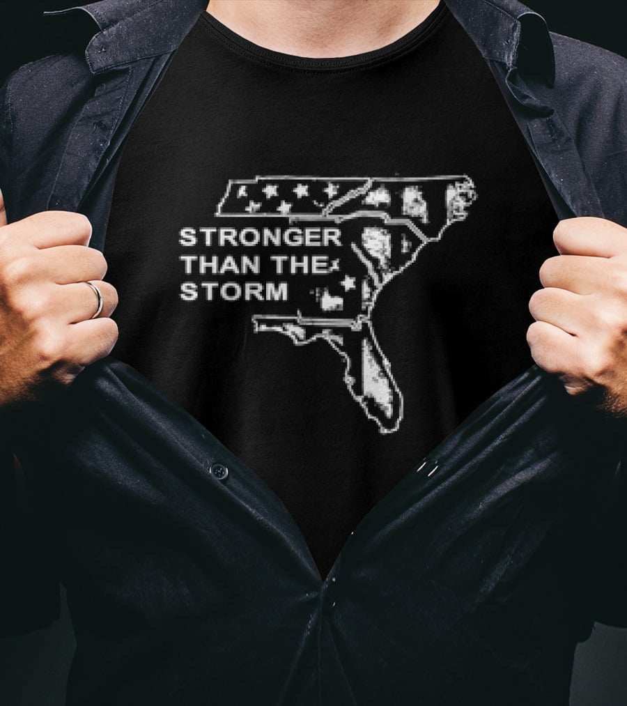 Stronger Than The Storm Southeastern Map Stars Stripes T-Shirt