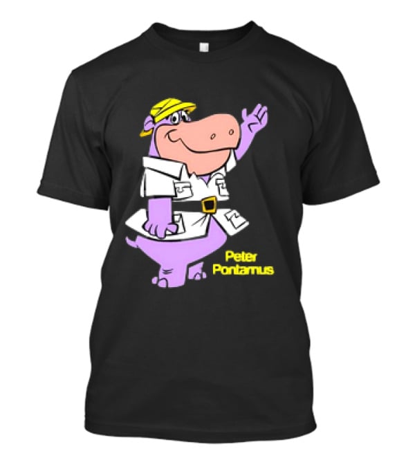 Peter Pontamus Cartoon Cute Hippo Safari T-Shirt