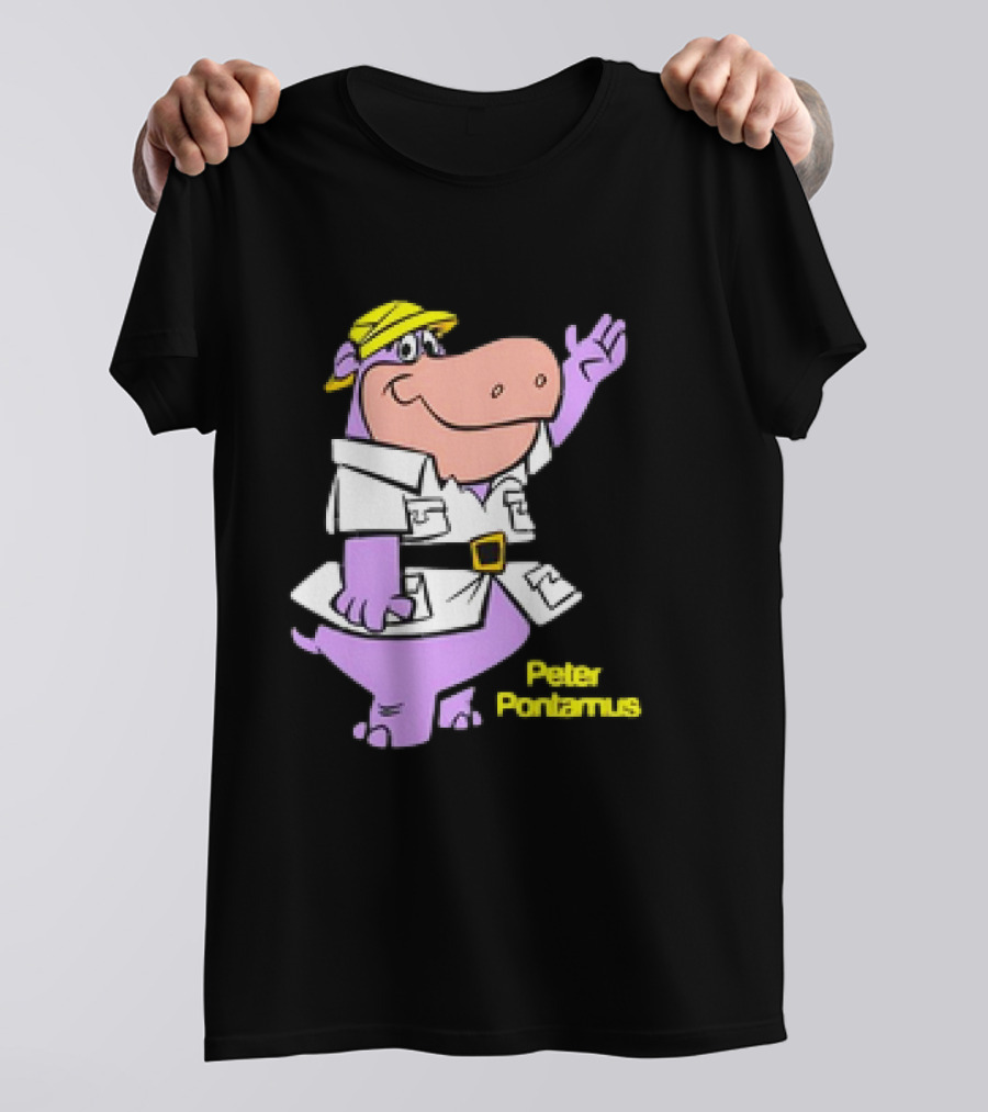 Peter Pontamus Cartoon Cute Hippo Safari T-Shirt