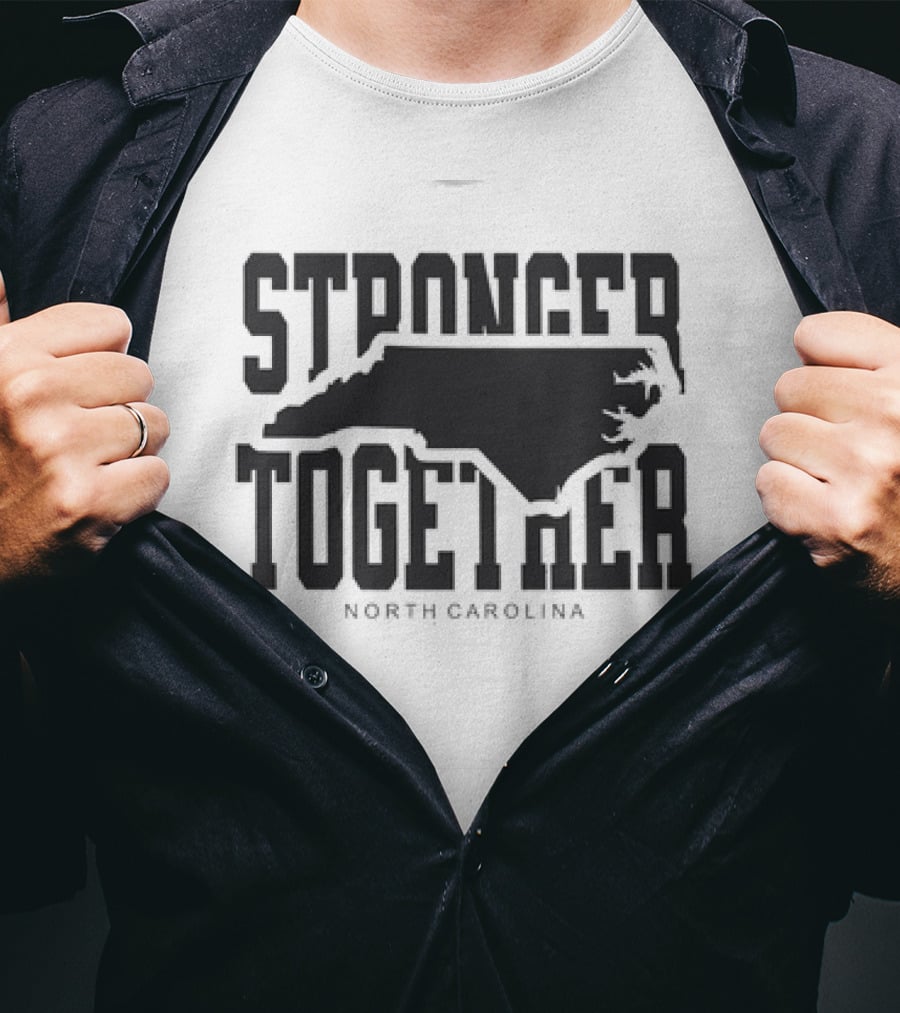Stronger Together North Carolina Map T-Shirt